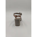 Sandalo con tacco in pelle scam.incr.