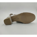 Sandalo con tacco in pelle scam.incr.