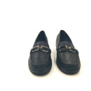 Mocassini donna con zeppa in pelle