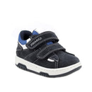Scarpe da bambino blu con strap