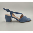 Sandalo con tacco in camoscio