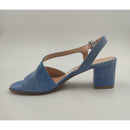 Sandalo con tacco in camoscio