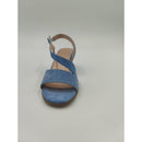 Sandalo con tacco in camoscio