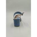 Sandalo con tacco in camoscio