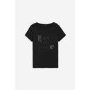 Freddy t-shirt donna in jersey modal con grafica lucida e strass