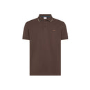 Polo small stripe on collar s/s