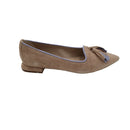 Mocassino con le nappine scamosciato bicolore t.2