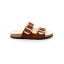 Ciabatta sara doppia fibbia in camoscio