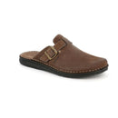 Ciabatta buck da uomo con punta chiusa