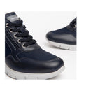 Sneaker donna in pelle con zeppa