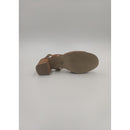 Sandalo con tacco in pelle scam.c.part.