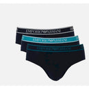 Emporio armani pack 3 slip in jersey organico shiny logoband asv