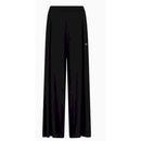 Armani pantaloni essential in viscosa con borchie con logo