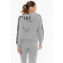 Felpa fullzip cappuccio banda pizzo lurex