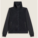 Freddy felpa collo alto da donna in velluto con zip e logo strass