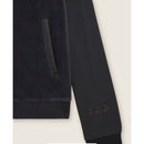 Freddy felpa collo alto da donna in velluto con zip e logo strass