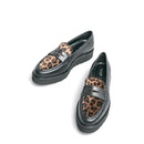 Nero giardini mocassino plateau animalier