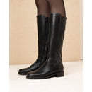 Stivali donna in pelle e materiale tecnico