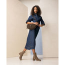 Tronchetti donna in suede e materiale tecnico