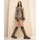 Stivali donna in pelle e materiale tecnico