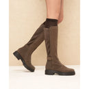 Stivali donna in pelle e materiale tecnico