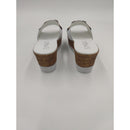 Ciabatta in pelle con zeppa e morsetto