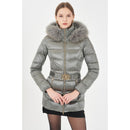 Yes zee piumino 3/4 con cappuccio pelo