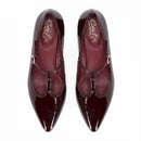 Decolte c/cinturino e tacco in vernice