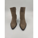 Stivaletto texano in camoscio c/cerniera