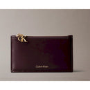 Calvin klein porta carte in pelle con zip