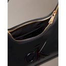 Calvin klein borsa da spalla con logo monogramma stampato