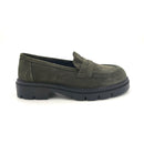 Mocassino in pelle c/mascherina f.gomma