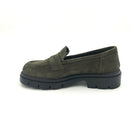 Mocassino in pelle c/mascherina f.gomma