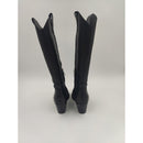 Stivale texano in pelle con tacco