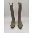 Stivale texano velour con tacco