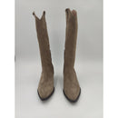 Stivale texano velour con tacco