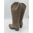 Stivale texano velour con tacco