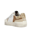 Milan crystal w sneakers in pelle con dettagli in camoscio
