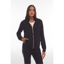 Freddy felpa zip e collo alto da donna con piping satin e strass
