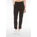 Freddy pantaloni con spacco sul fondo, strass e piping in satin