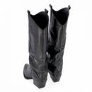 Texano con ghetta in pelle