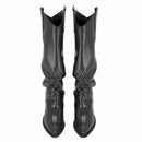 Texano con ghetta in pelle