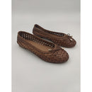 Ballerina in pelle intrecciata