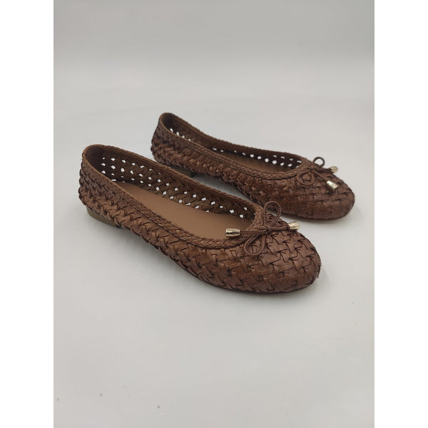 Ballerina in pelle intrecciata