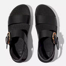 Lulu sandali con cinturino posteriore in pelle e fibbia in resina