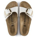 Madrid big buckle white birko flor