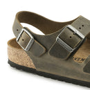 Milano faded khaki oiled leather calzata stretta