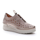 Cream 22 laminated lth/goat suede