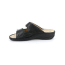 Ciabatta dara da donna in pelle e tessuto