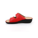 Ciabatta dara da donna in pelle e tessuto